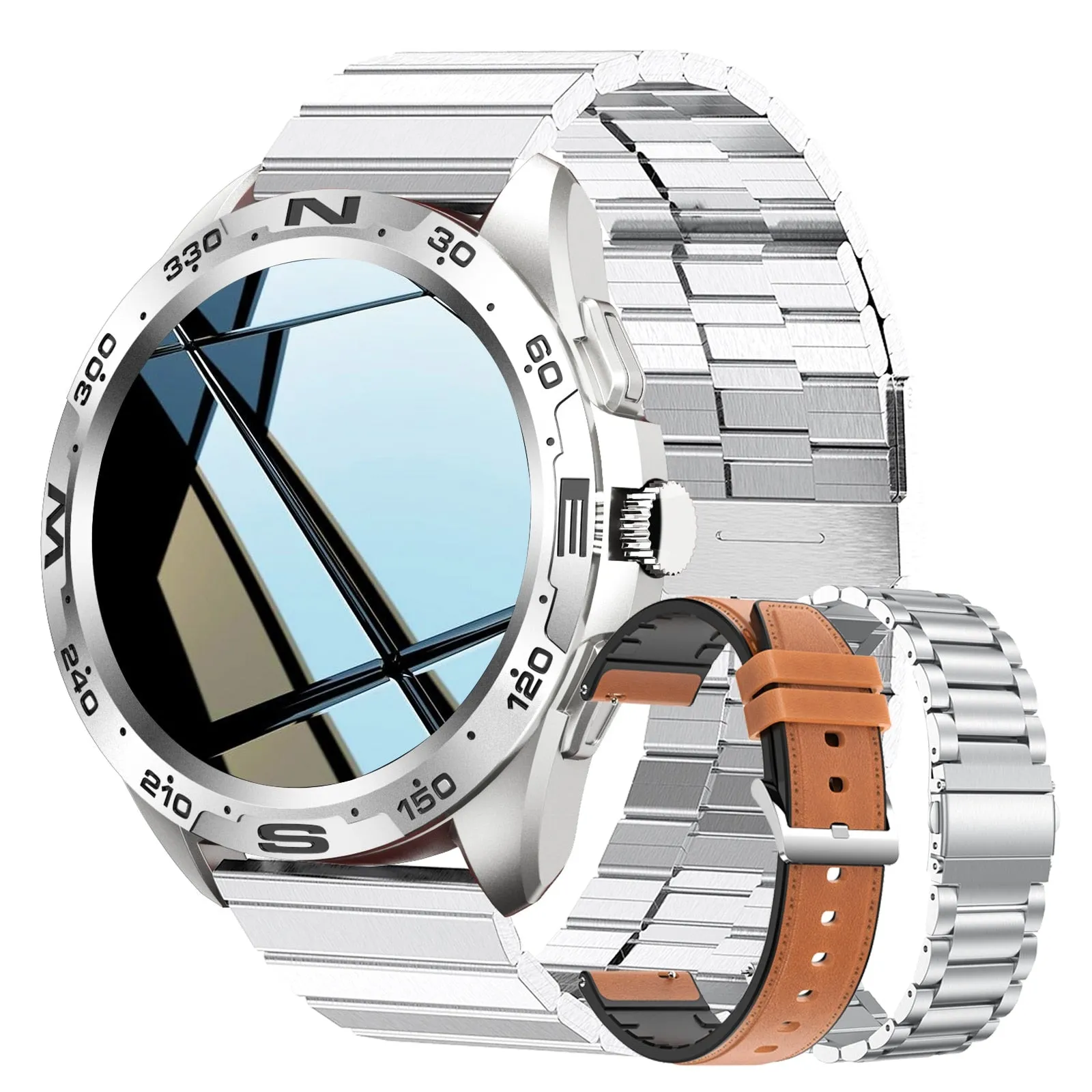 Bluetooth Smart Watch with Titanium Strap for Men