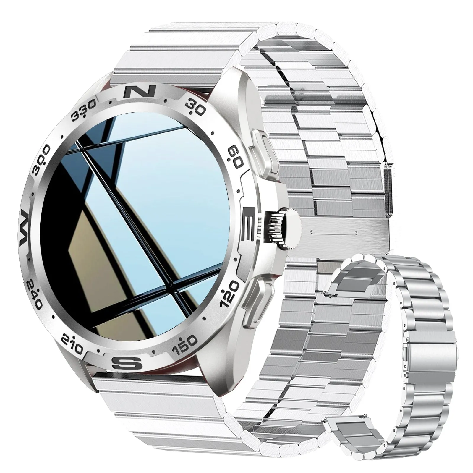 Bluetooth Smart Watch with Titanium Strap for Men