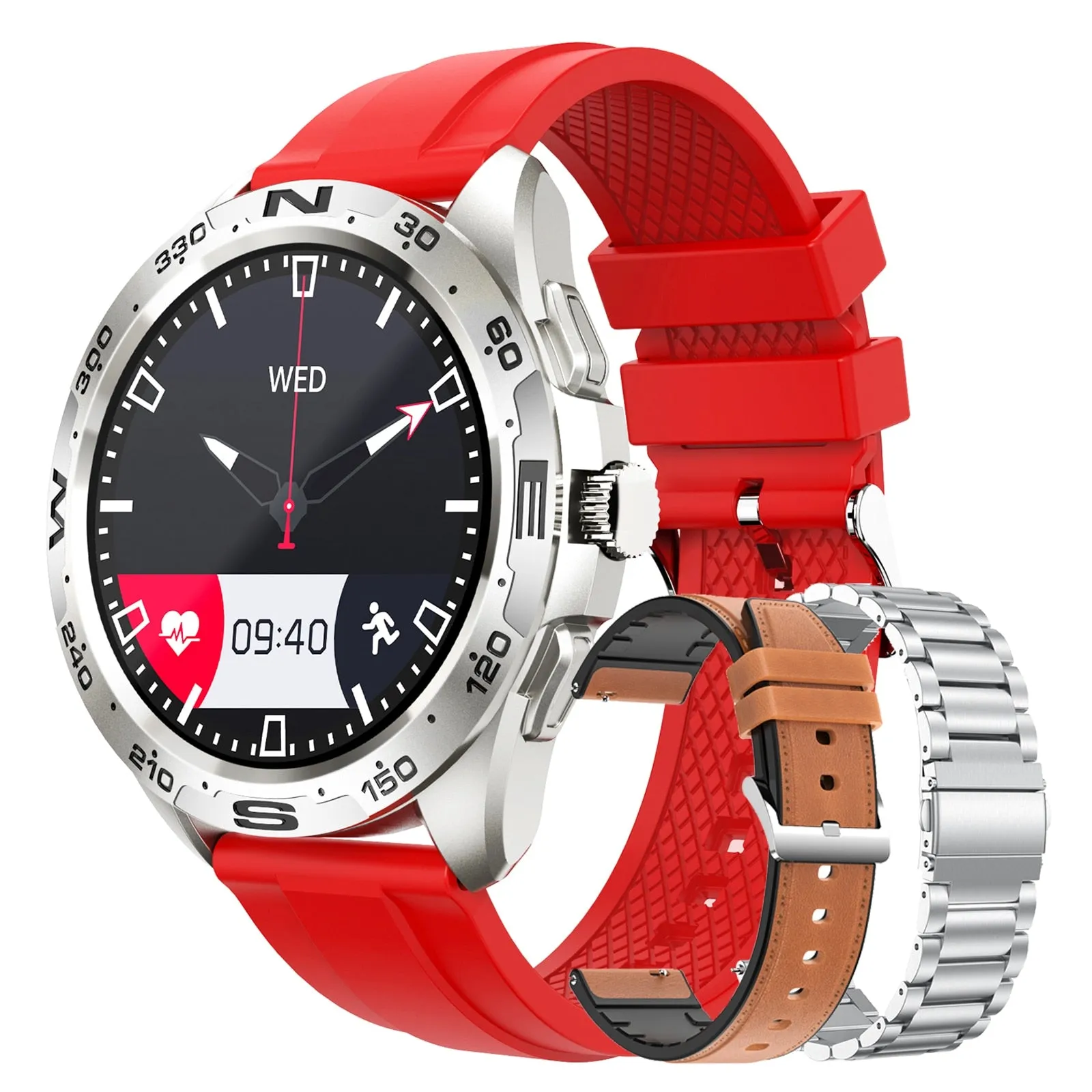Bluetooth Smart Watch with Titanium Strap for Men