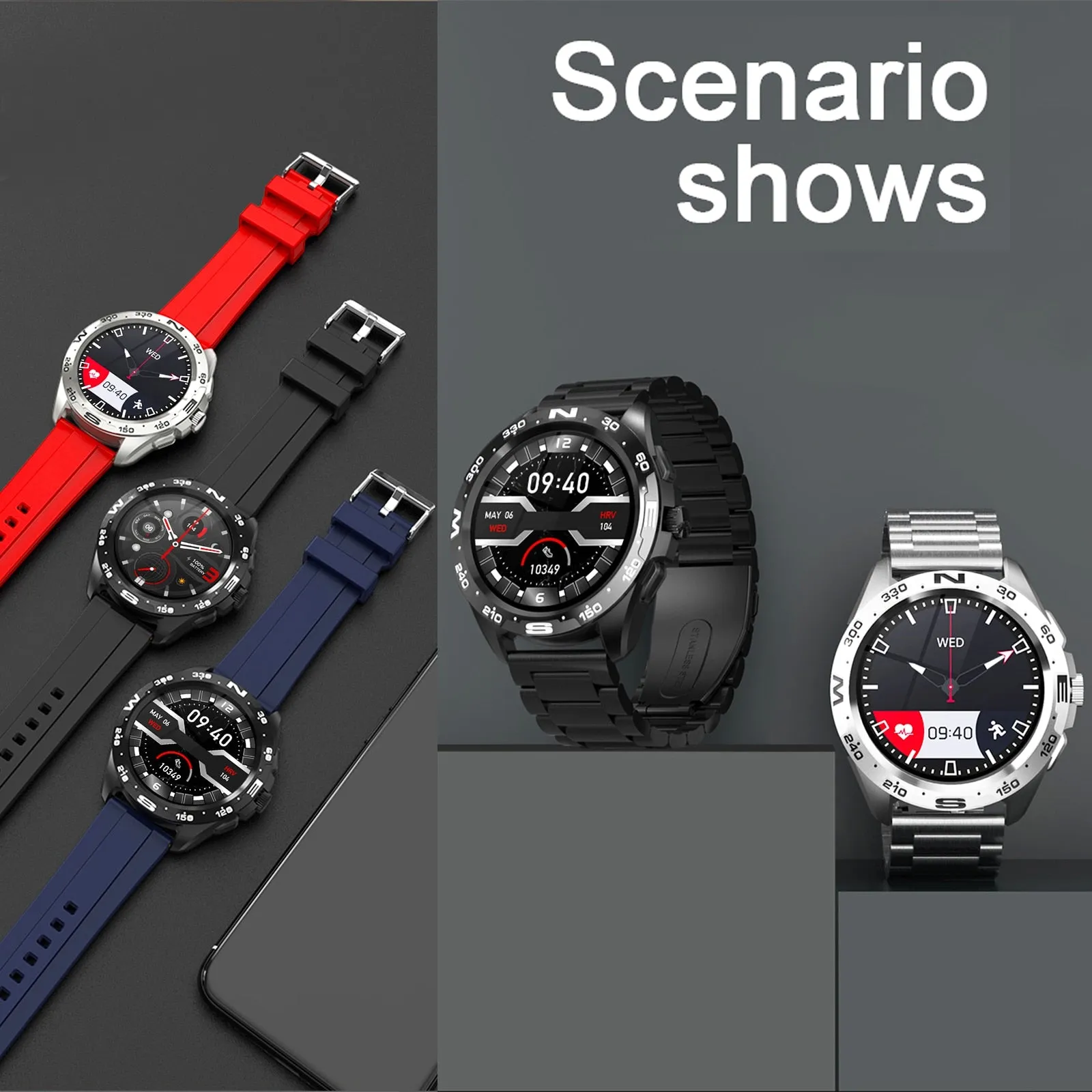 Bluetooth Smart Watch with Titanium Strap for Men