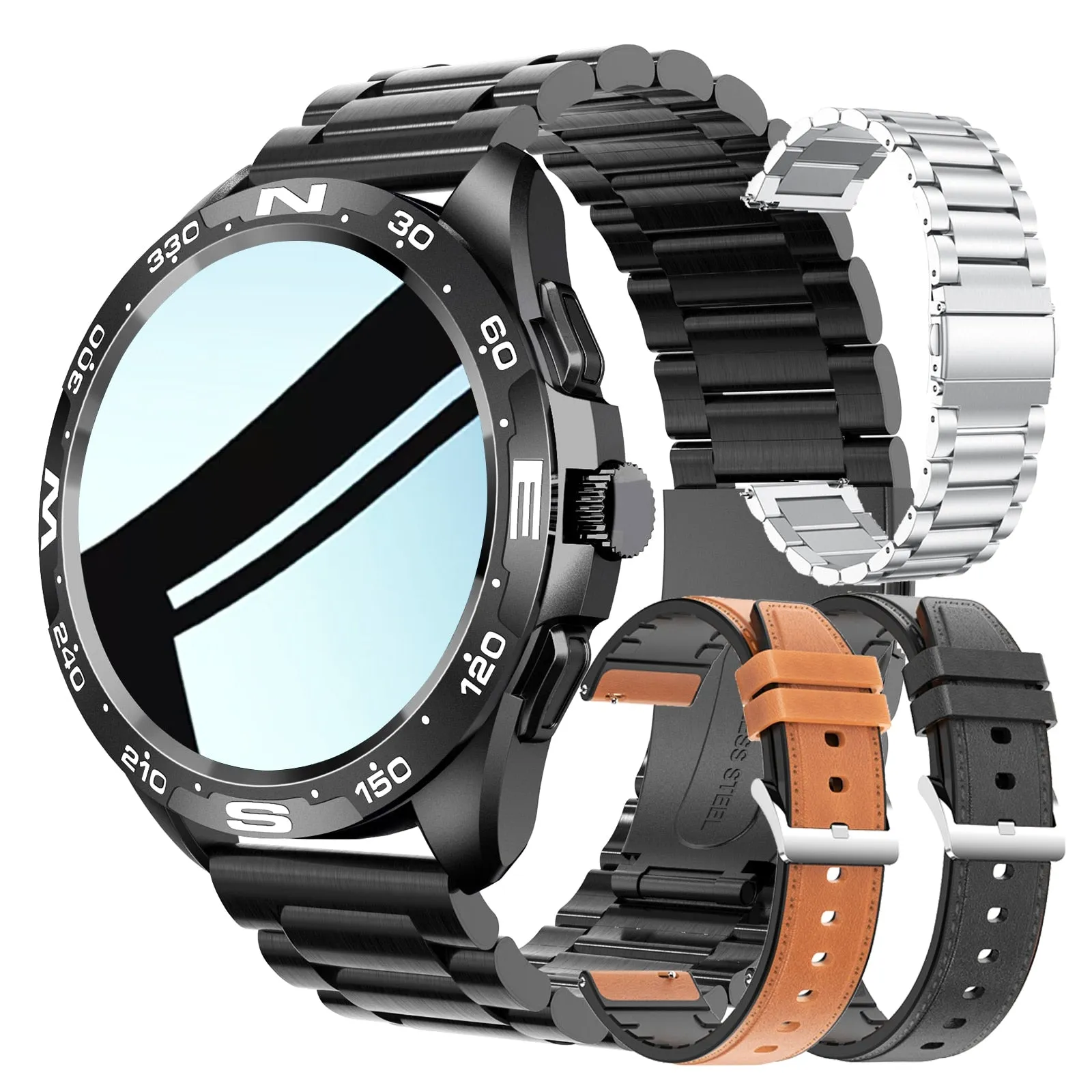 Bluetooth Smart Watch with Titanium Strap for Men