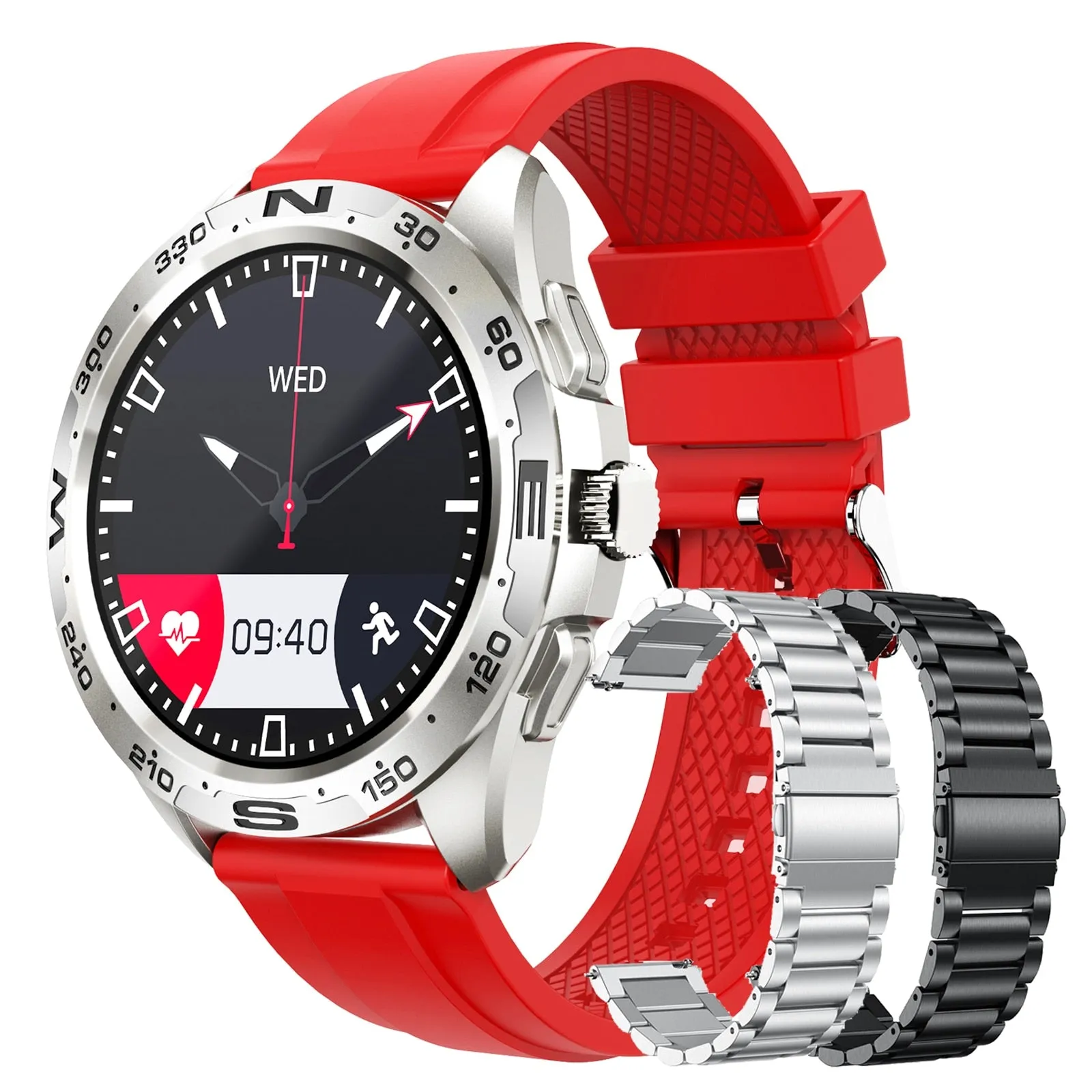 Bluetooth Smart Watch with Titanium Strap for Men