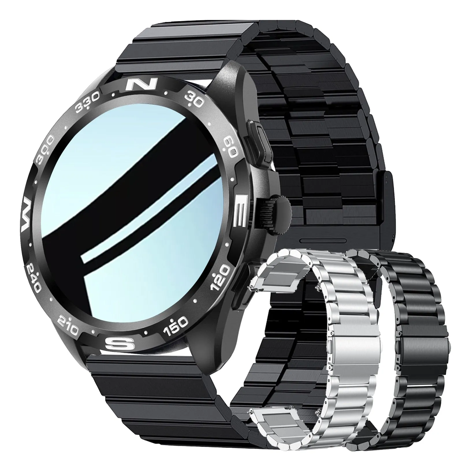 Bluetooth Smart Watch with Titanium Strap for Men