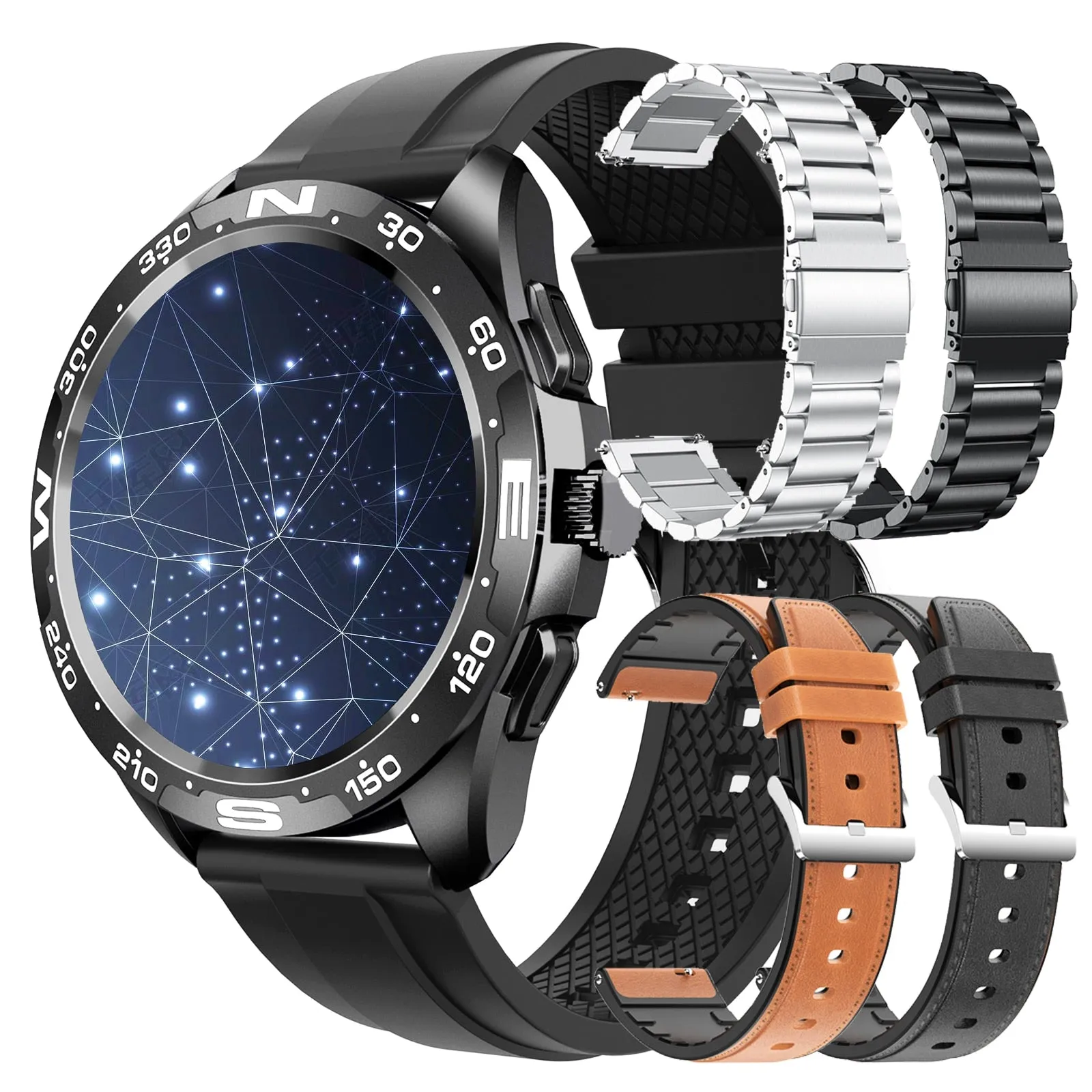 Bluetooth Smart Watch with Titanium Strap for Men