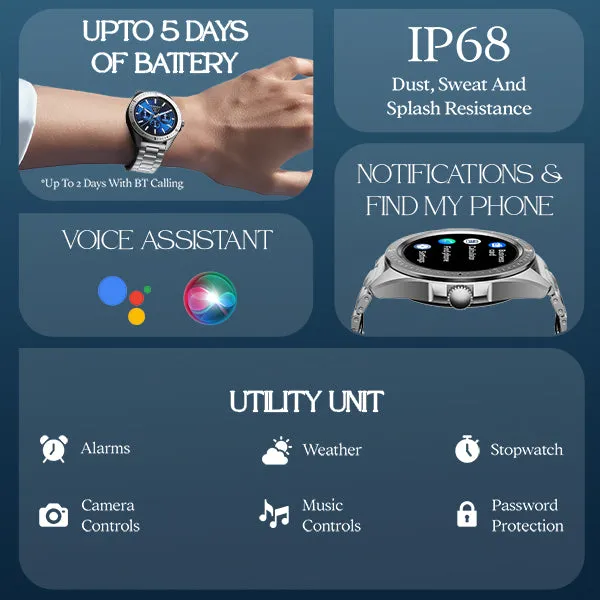 boAt Enigma Switch | Premium Luxury Smartwatch with 1.39" (3.53cm) HD Display, Switchable Case, 100  Sports Mode, BT Calling, HR & SpO2 Monitoring