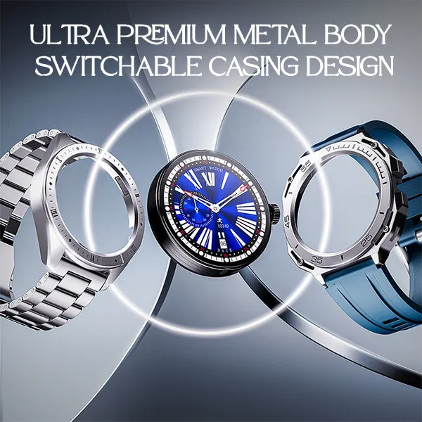 boAt Enigma Switch | Premium Luxury Smartwatch with 1.39" (3.53cm) HD Display, Switchable Case, 100  Sports Mode, BT Calling, HR & SpO2 Monitoring