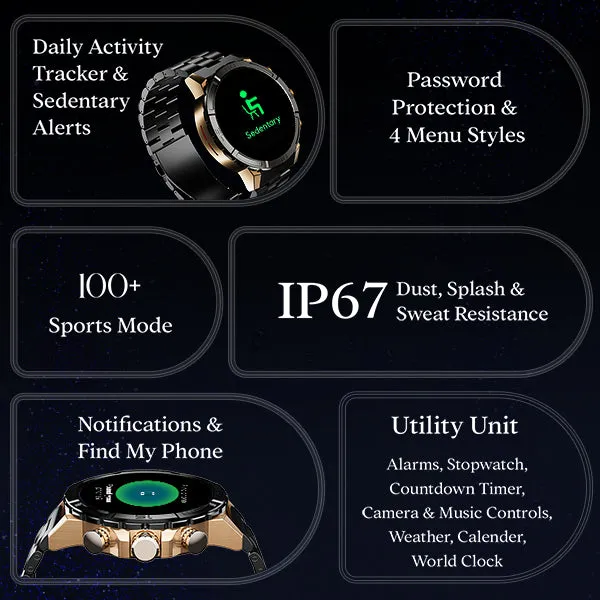boAt Enigma X700 | Luxury Smartwatch with 1.52" AMOLED Display, 100  Watch Faces, 100  Sports Modes