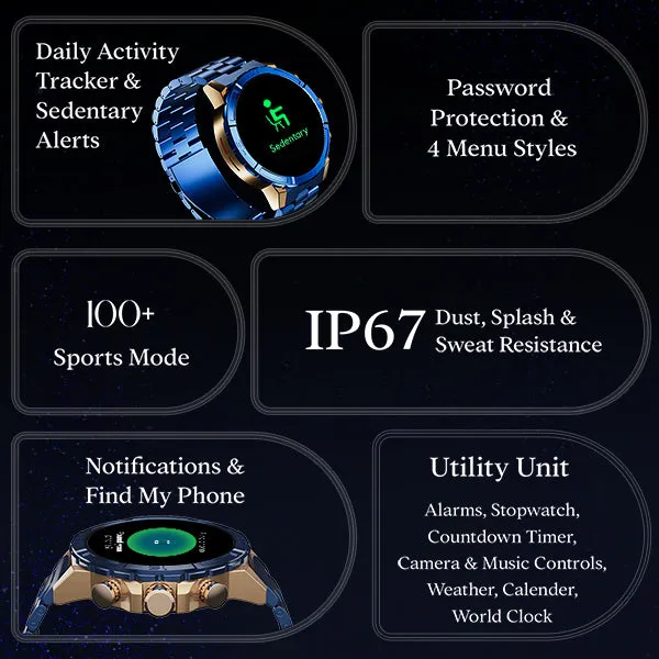 boAt Enigma X700 | Luxury Smartwatch with 1.52" AMOLED Display, 100  Watch Faces, 100  Sports Modes
