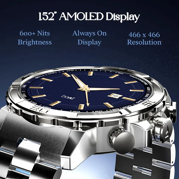 boAt Enigma X700 | Luxury Smartwatch with 1.52" AMOLED Display, 100  Watch Faces, 100  Sports Modes