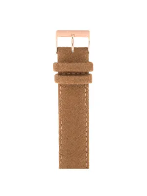 Briston Leather Flannel Strap Camel Rose Gold 20mm