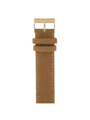 Briston Leather Flannel Strap Camel Yellow Gold 20mm