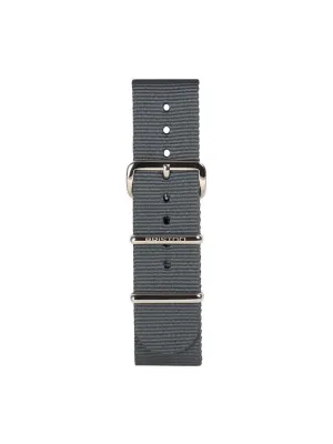 Briston Nato Strap Grey Polished Steel 20mm