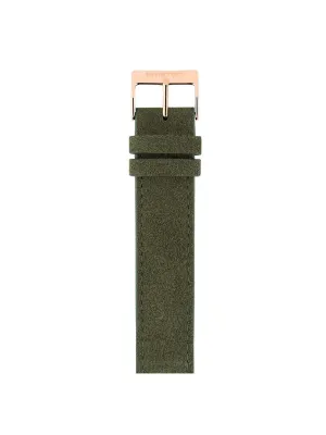 Briston Suede Strap Green Rose Gold 18mm