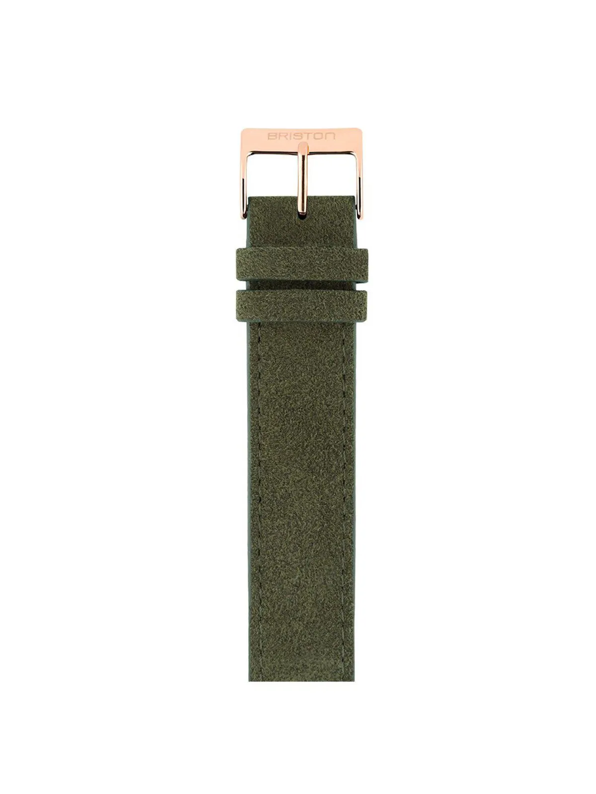 Briston Suede Strap Green Rose Gold 18mm