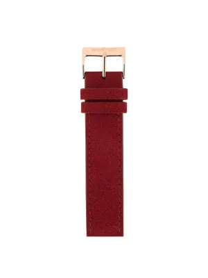 Briston Suede Strap Red Rose Gold 18mm