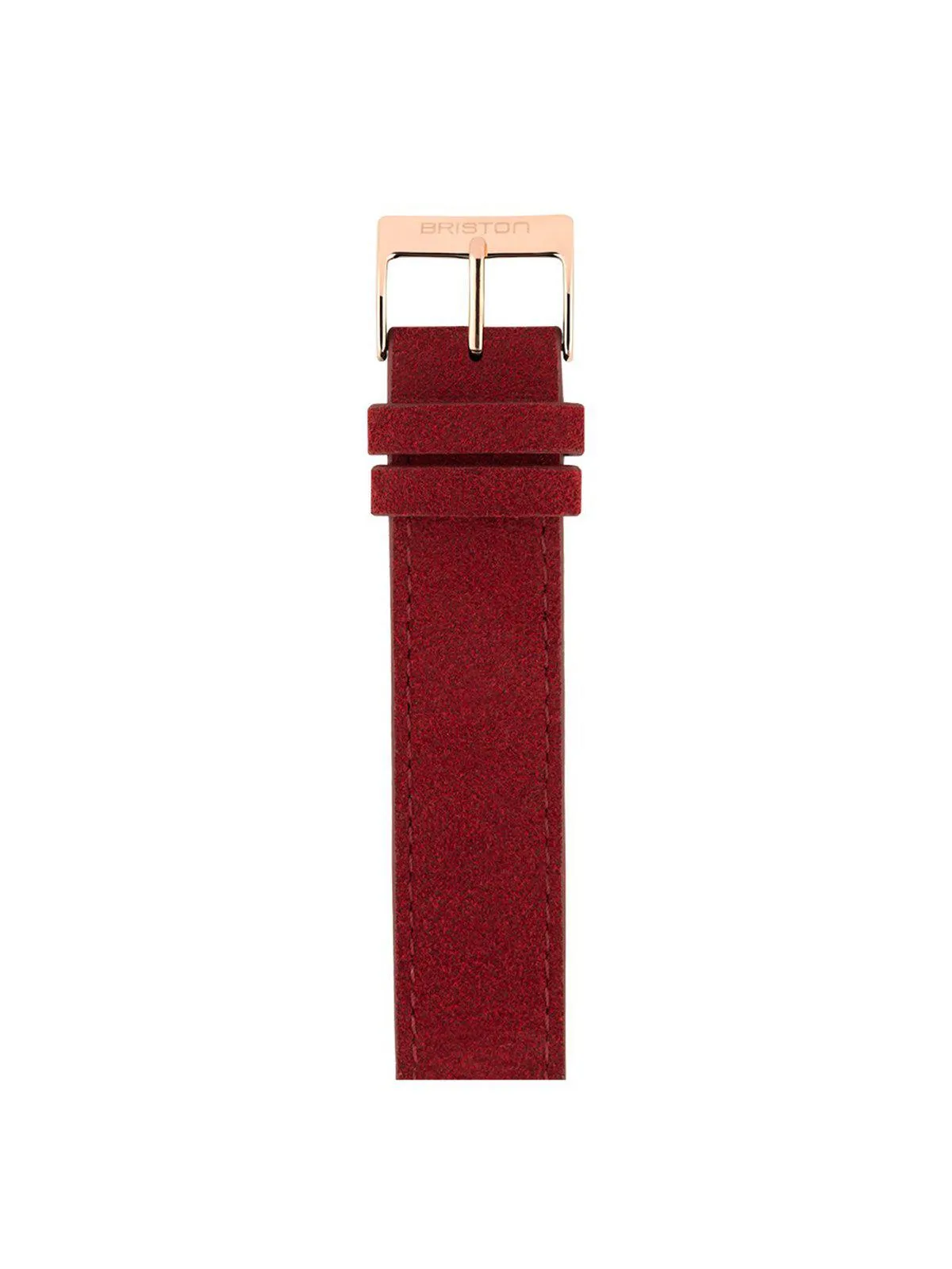 Briston Suede Strap Red Rose Gold 18mm