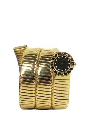 Bvlgari 18k Yellow Gold & Diamond Serpenti Tubogas Watch