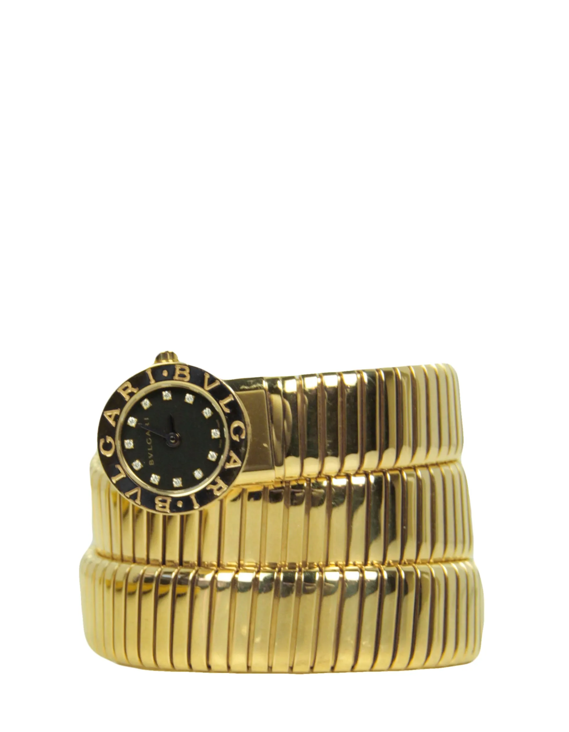 Bvlgari 18k Yellow Gold & Diamond Serpenti Tubogas Watch