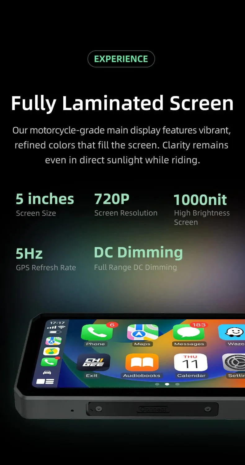 Chigee AIO-5 Play of Lite Android en Apple carplay display