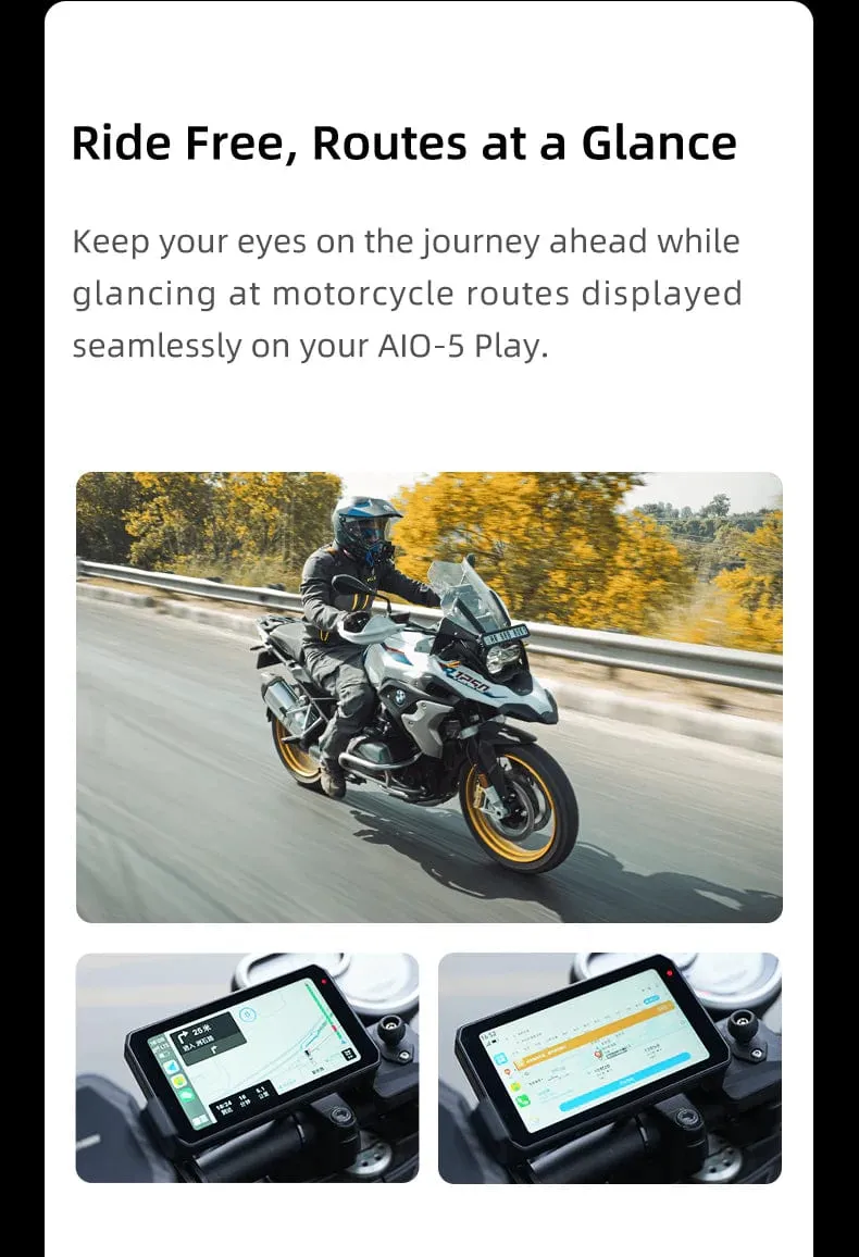 Chigee AIO-5 Play of Lite Android en Apple carplay display