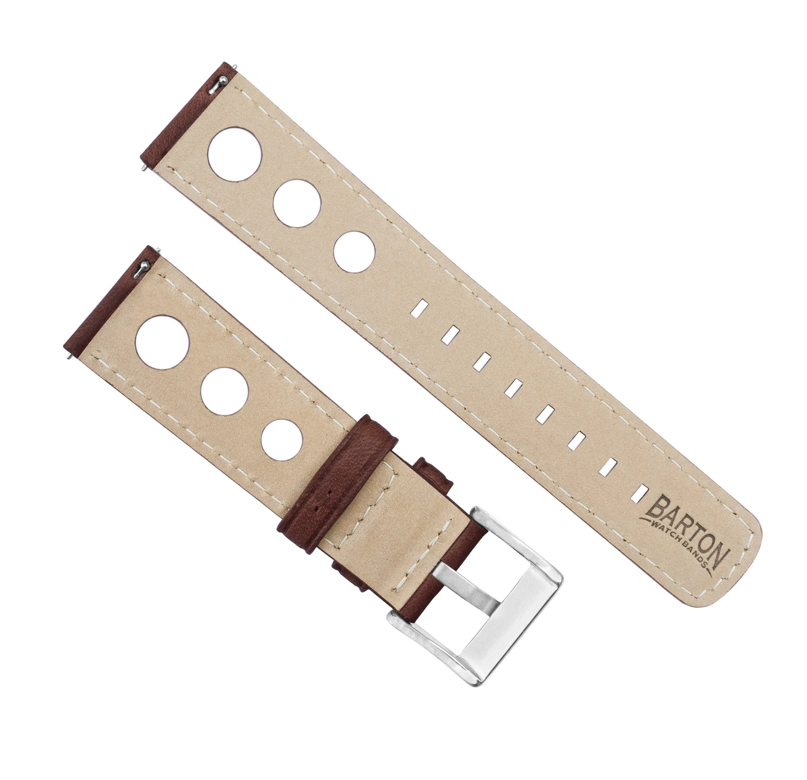 Chocolate Brown Rally Horween Leather Watch Band