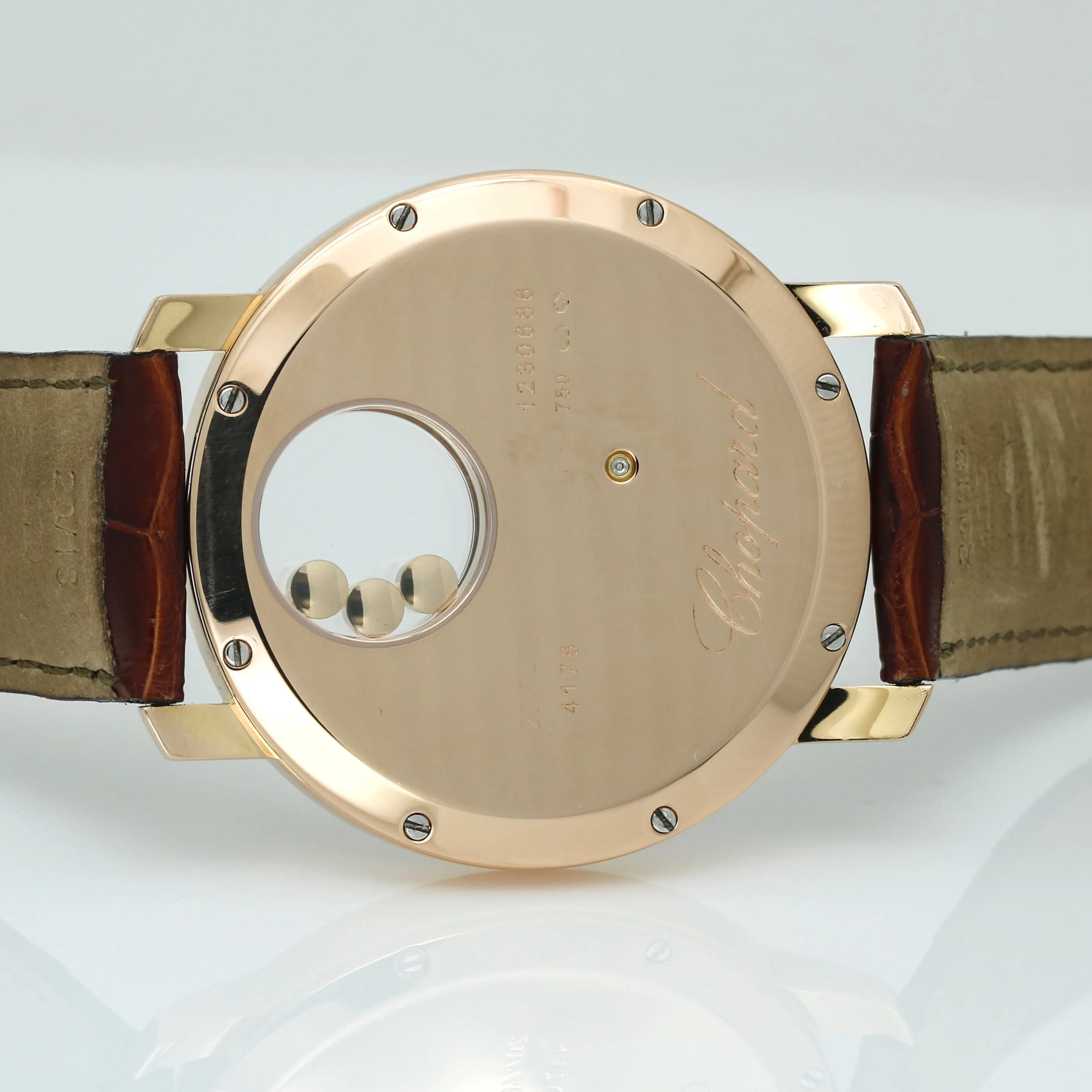 Chopard Women's Happy Diamonds Sun Watch Mother of Pearl Dial in 18k Rose Gold 207469-5001