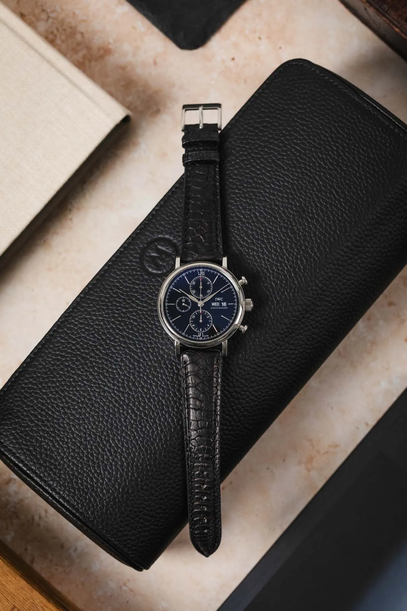 Classic Gallo Watch Strap in Matte Black