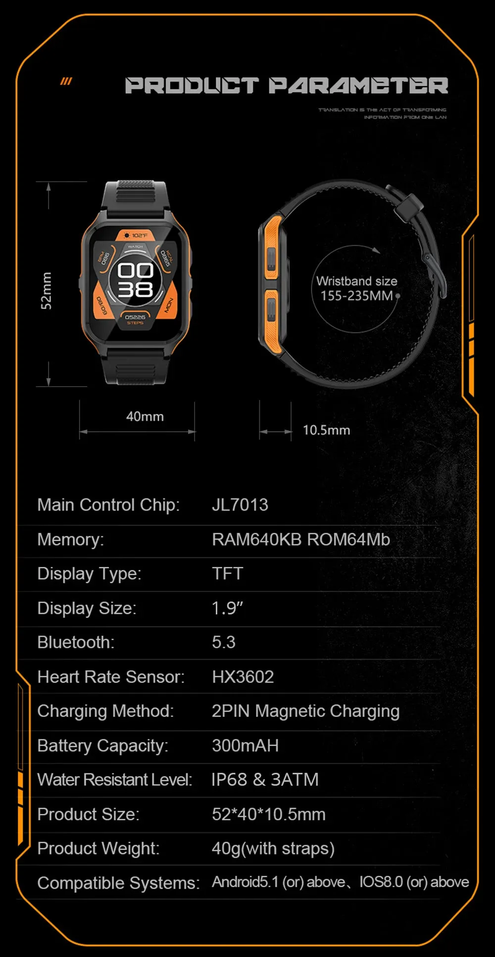 COLMI P73 1.90" TFT Display Smart Fitness Watch