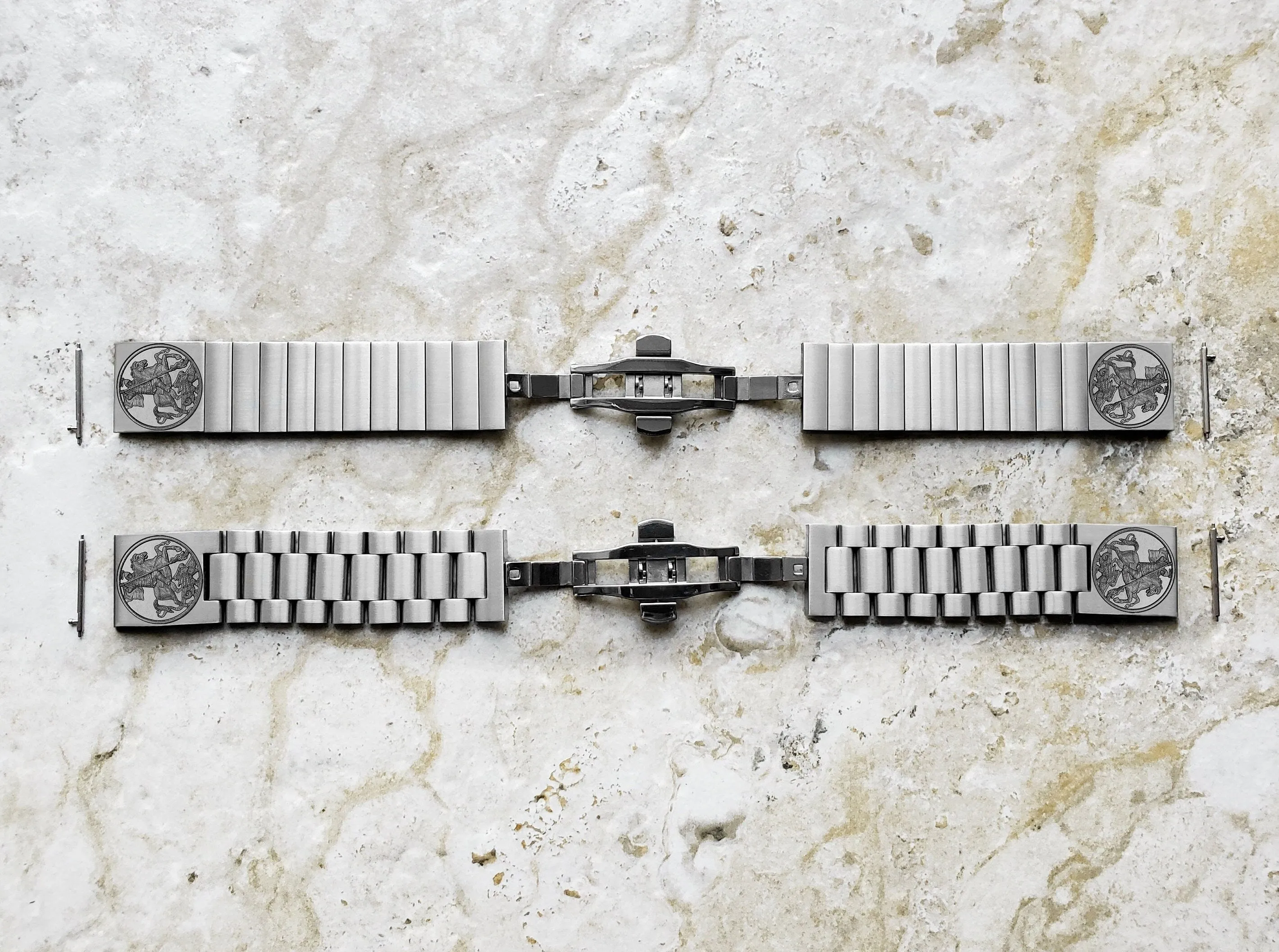 Custom Personalized Unique Engraved Watch Band for 22mm 24mm 25mm Lugs Traditional Casual Luxury and Smartwatches Silver Stainless Steel Strap Great Gift