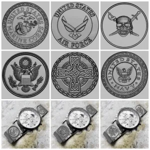 Custom Personalized Unique Engraved Watch Band for 22mm 24mm 25mm Lugs Traditional Casual Luxury and Smartwatches Silver Stainless Steel Strap Great Gift