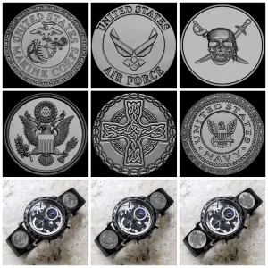 Custom Personalized Unique Engraved Watch Band for 22mm Width Lugs Traditional Casual Luxury and Smartwatches Black Stainless Steel Bracelet Strap Great Gift