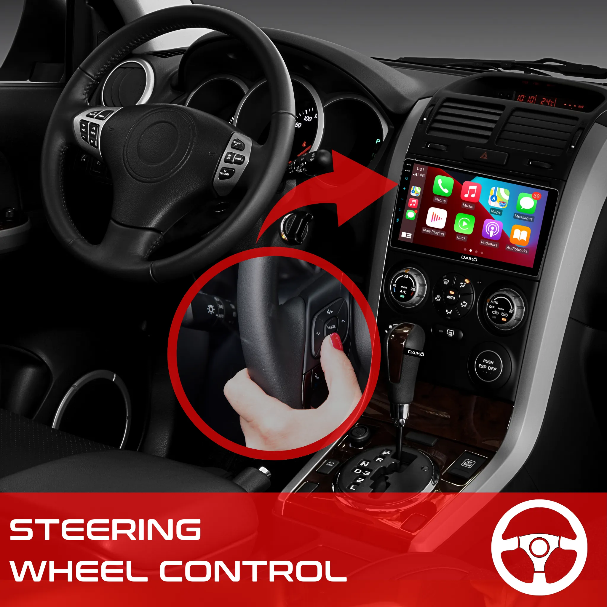 Daiko Ultra Car Stereo Carplay Android Auto For Mitsubishi Pajero Triton 2006-15