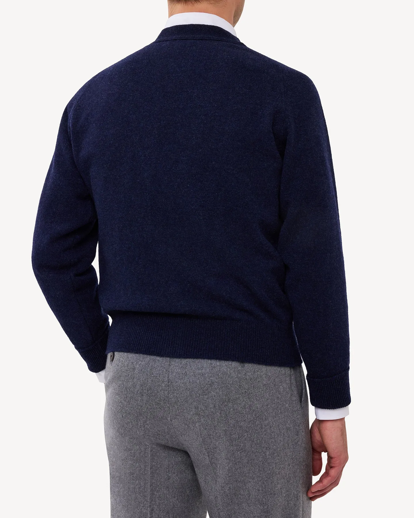 Dark Blue Lambswool Cardigan