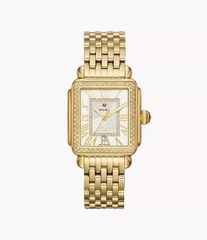 Deco Madison Mid 18K Gold Diamond Watch