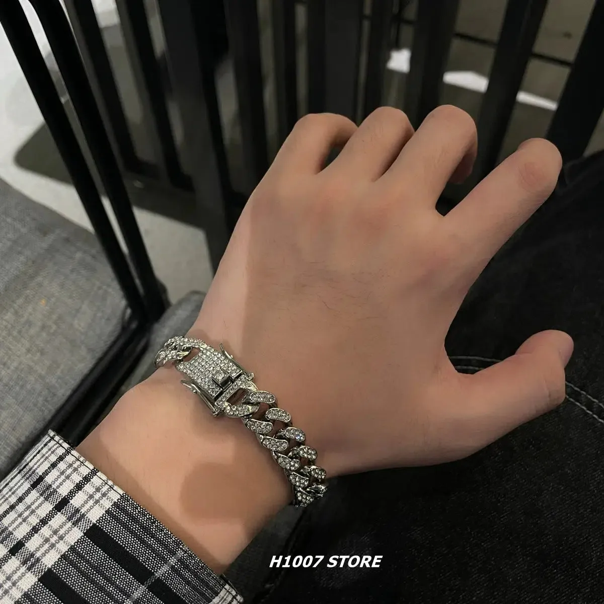 Diamond Inlaid Cuban Bracelet