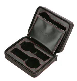 Diplomat Black Leather 4 Watch Travel Case