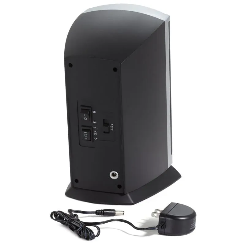 Diplomat Economy Double Watch Winder Tower - Silver / Black