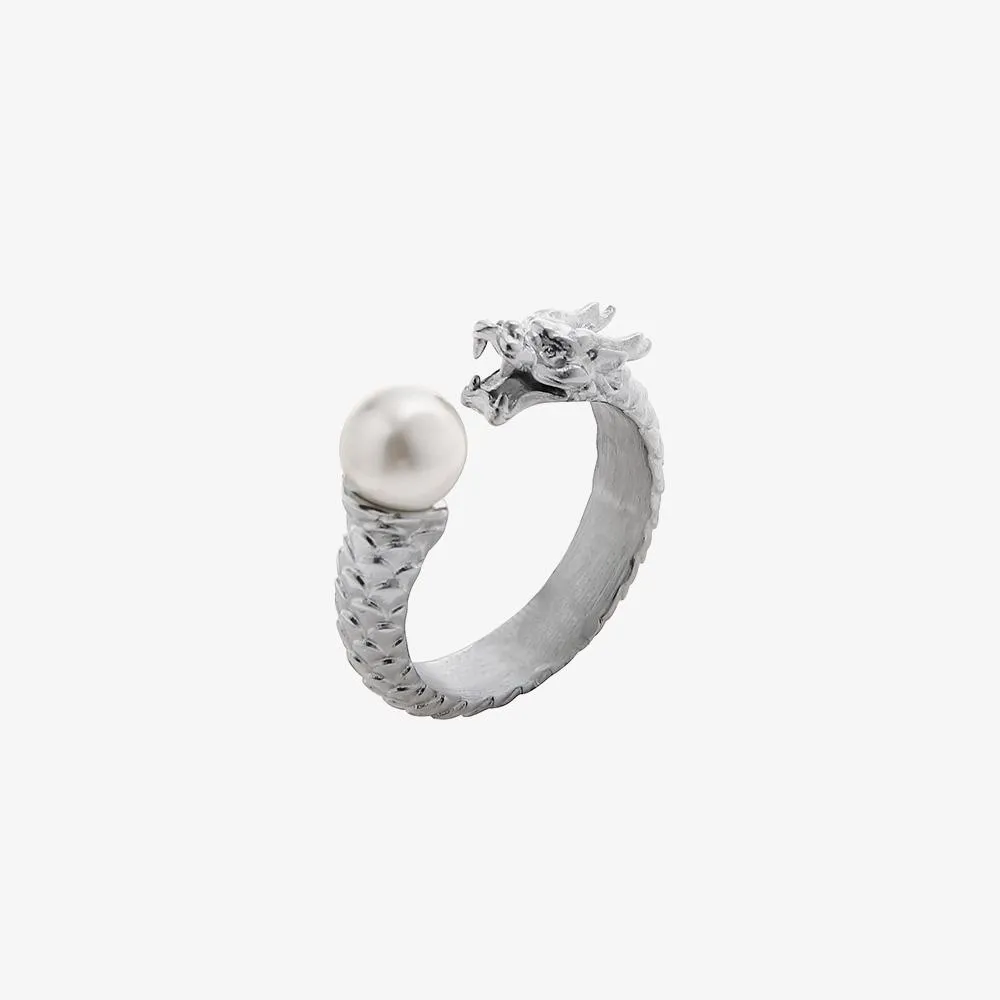 Dragon Head Pearl Ring