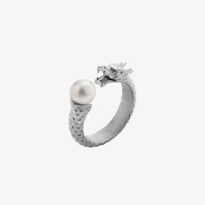 Dragon Head Pearl Ring