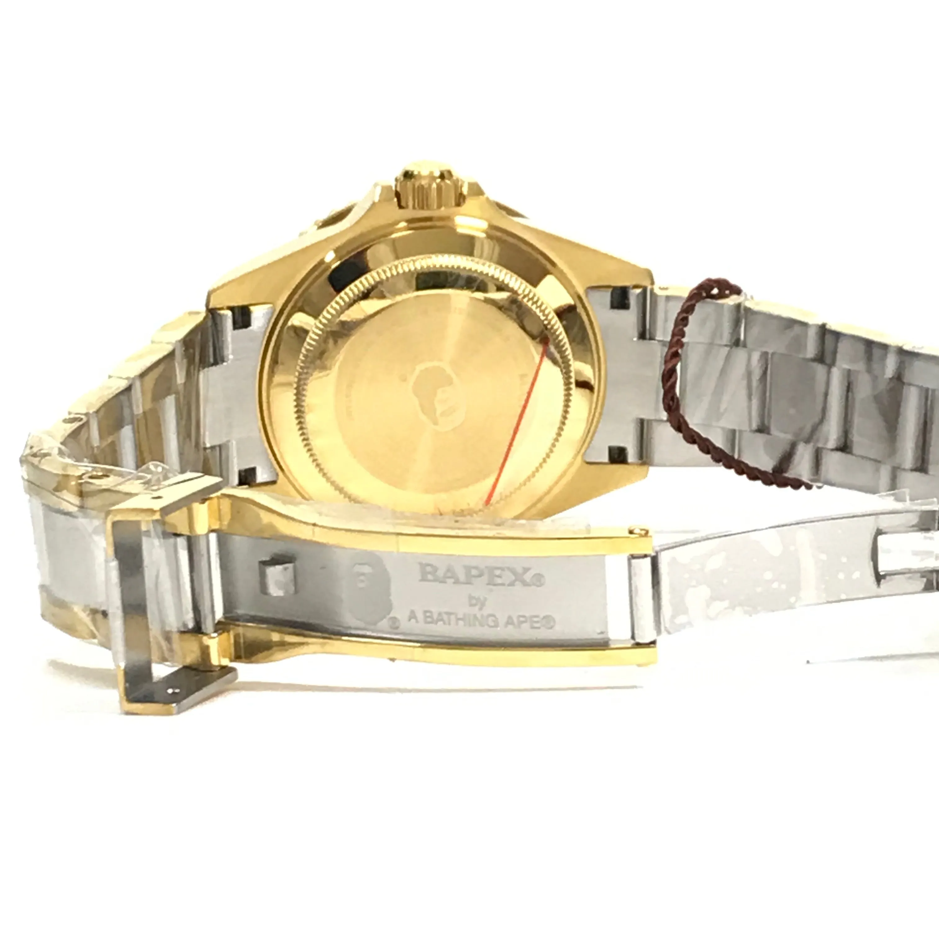 DS! A Bathing Ape Bape Type 1 Sarumariner Automatic Bapex Watch Gold/Silver