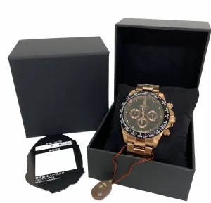 DS! A Bathing Ape Bape Type 4 'Daytona' Bapex Watch Gold
