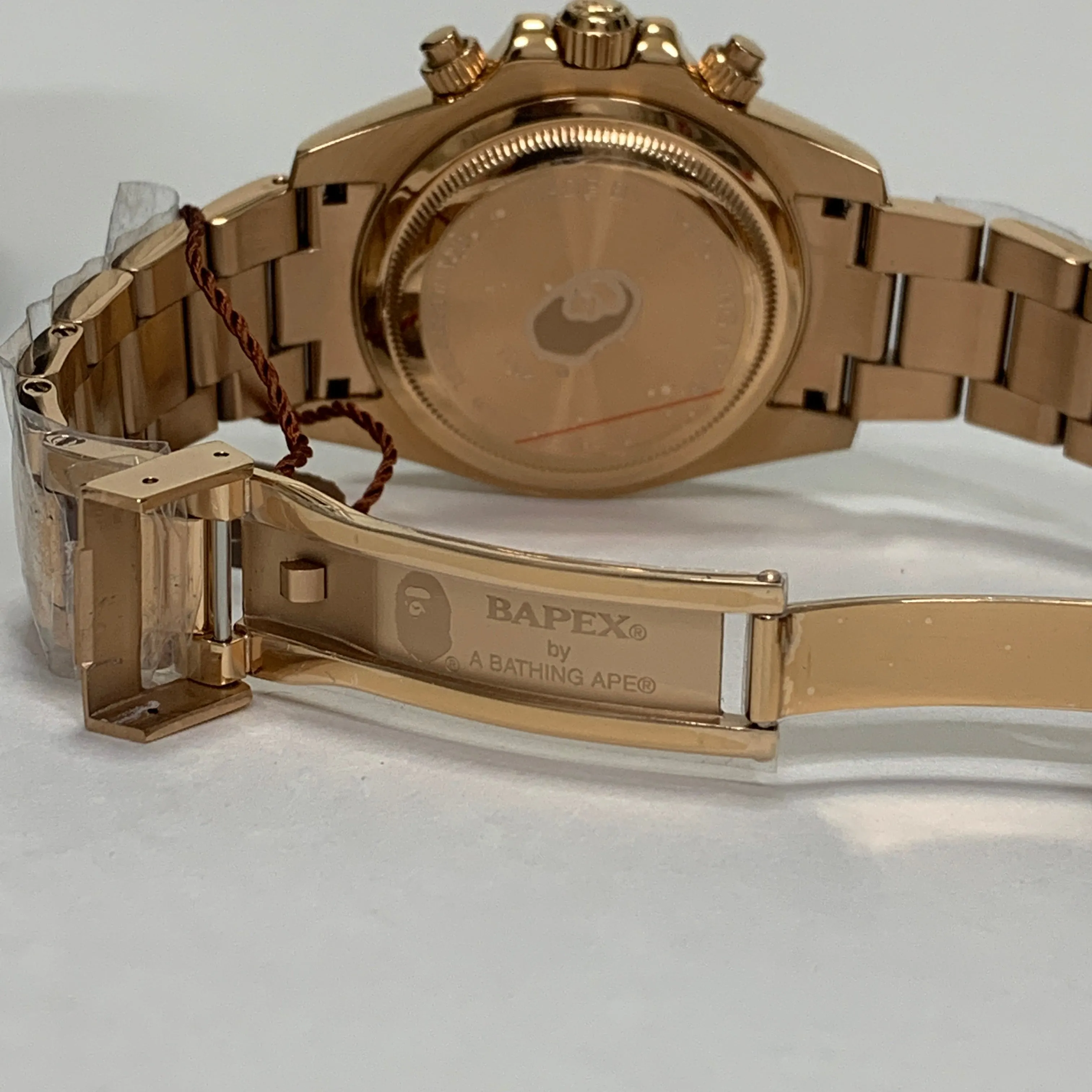 DS! A Bathing Ape Bape Type 4 'Daytona' Bapex Watch Gold