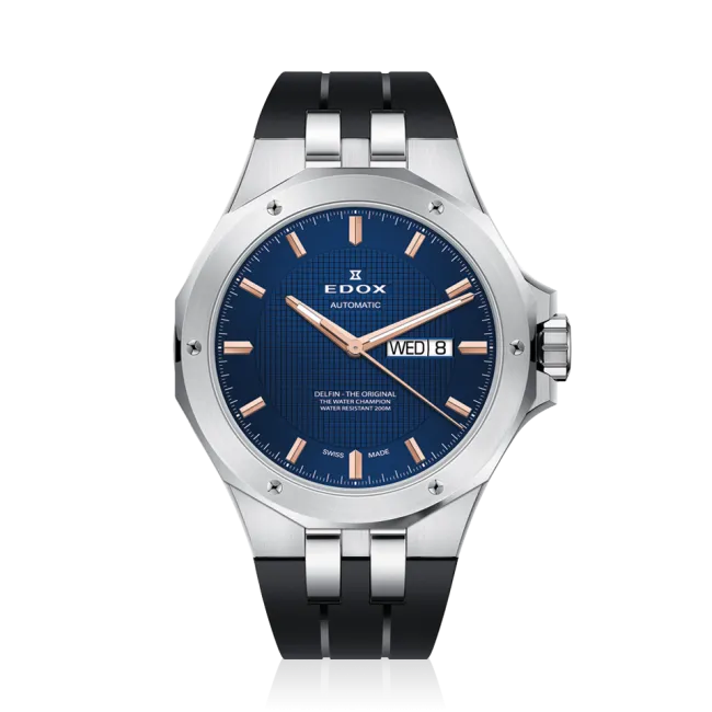 EDOX SWISS MADE 88005-3CA-BUIR DELFIN THE ORIGINAL DAY DATE AUTOMATIC