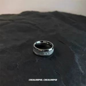 Engraved Geometric Ring