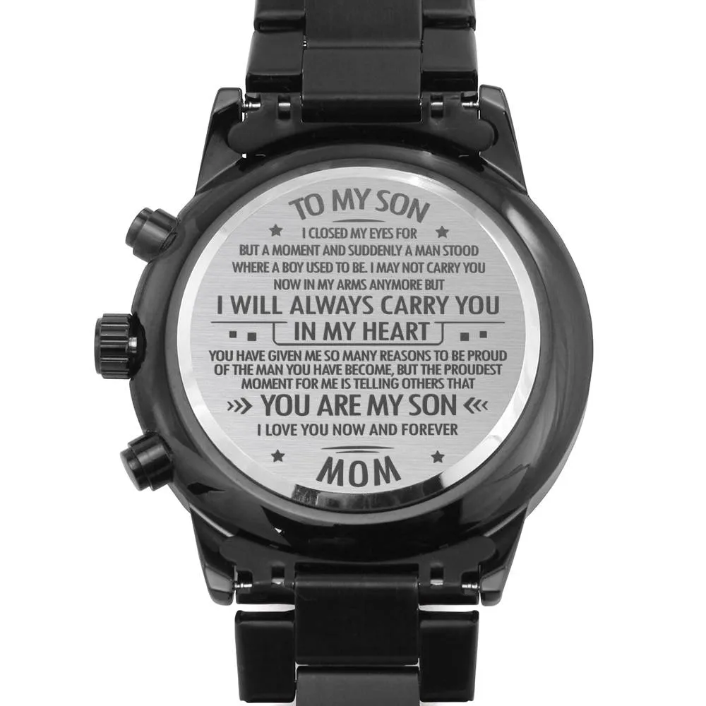 Engraved Watch For Son Gift From Mom- I'm So Proud Of You