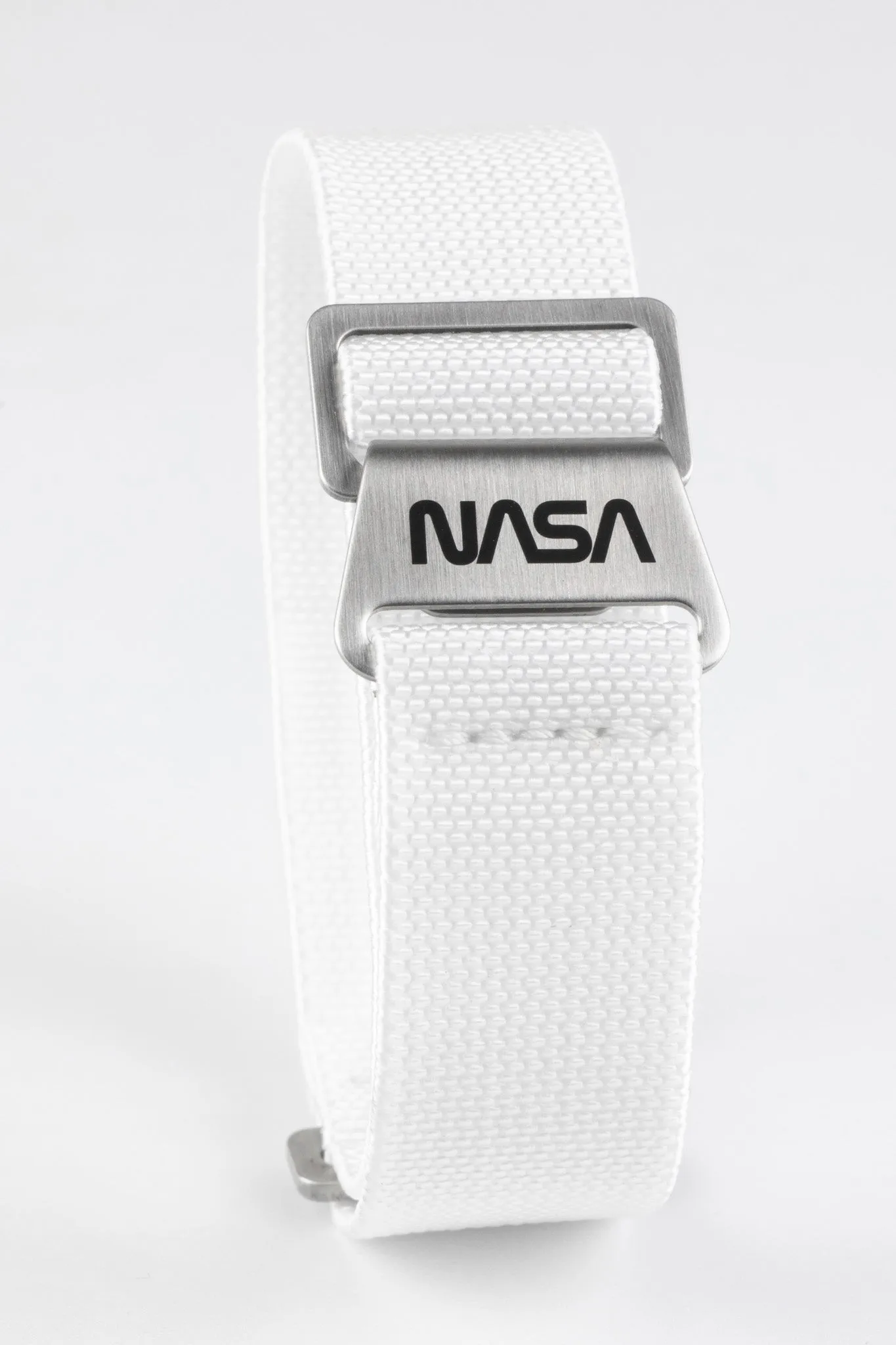 Erika's Originals NASA MN™ Watch Strap in FULL WHITE with BRUSHED Hardware