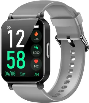 Eurans Smart Watch, Full Touchscreen Smartwatch, Fitness Tracker with Heart Rate Monitor & SpO2, IP68 Waterproof Pedometer Watch for Women Men Compatible with iOS & Android Phones