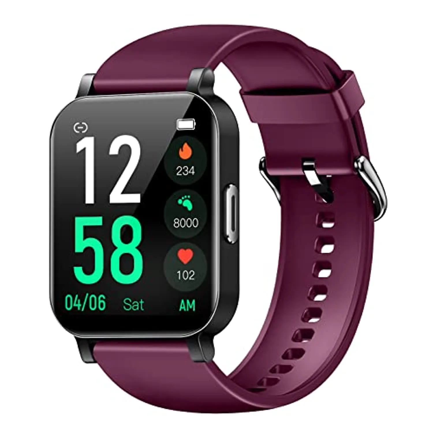 Eurans Smart Watch, Full Touchscreen Smartwatch, Fitness Tracker with Heart Rate Monitor & SpO2, IP68 Waterproof Pedometer Watch for Women Men Compatible with iOS & Android Phones