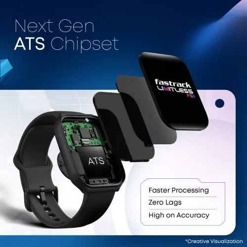 Fastrack New Limitless FS1 Smart Watch|Biggest 1.95" Horizon Curve Display|SingleSync BT Calling v5.3|Built-in Alexa|Upto 5 Day Battery|ATS Chipset with Zero Lag|100  Sports Modes|150  Watchfaces
