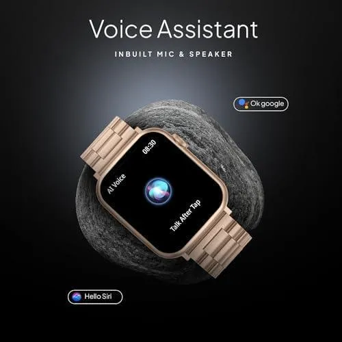 Fire-Boltt Lumos Stainless Steel Luxury Smart Watch with 1.91” Large Display, Bluetooth Calling, Voice Assistant, 100  Sports Modes